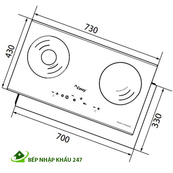 Bếp điện từ Canzy CZ MIX823S