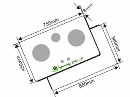 Bếp gas âm Canzy CZ-103