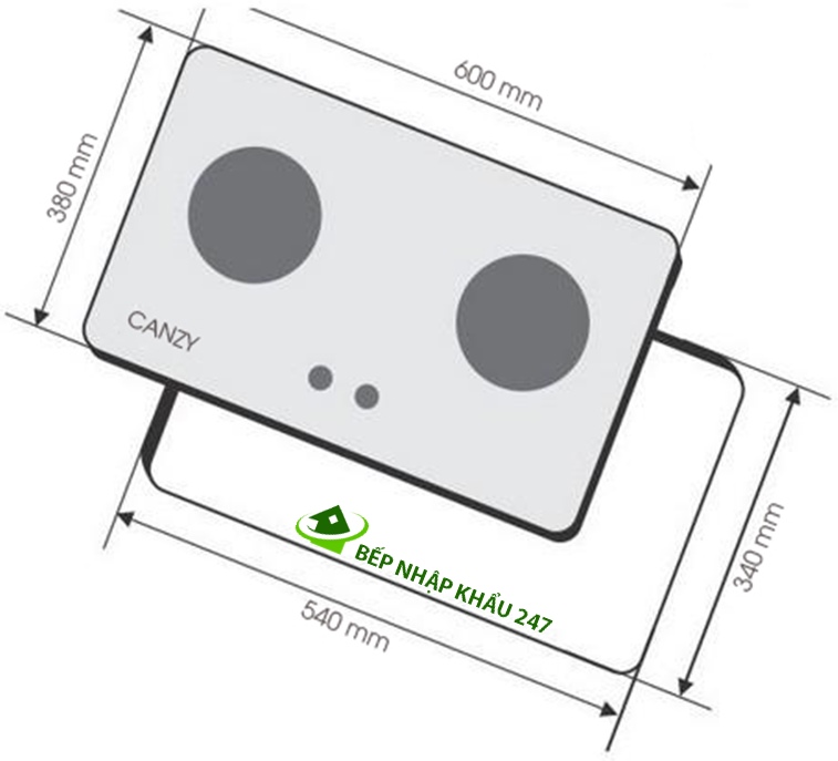 Bếp gas âm Canzy CZ-26MI