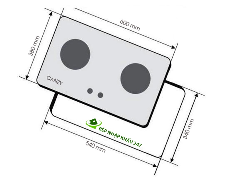 Bếp gas âm Canzy CZ-662