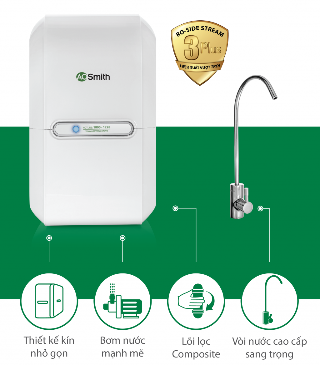 Máy lọc nước AOSMITH R.O – SIDE STREAM M1