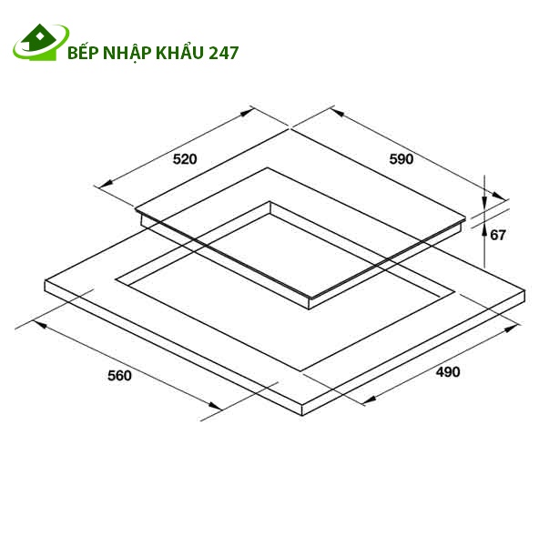 Bếp điện 4 vùng nấu Hafele HC-R604A