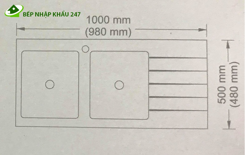 Chậu rửa chén bát TOPY 10550HK