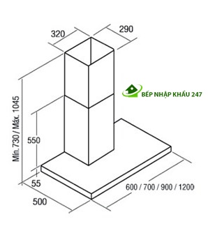 Hút mùi Inox phẳng SYGMA VL3 700