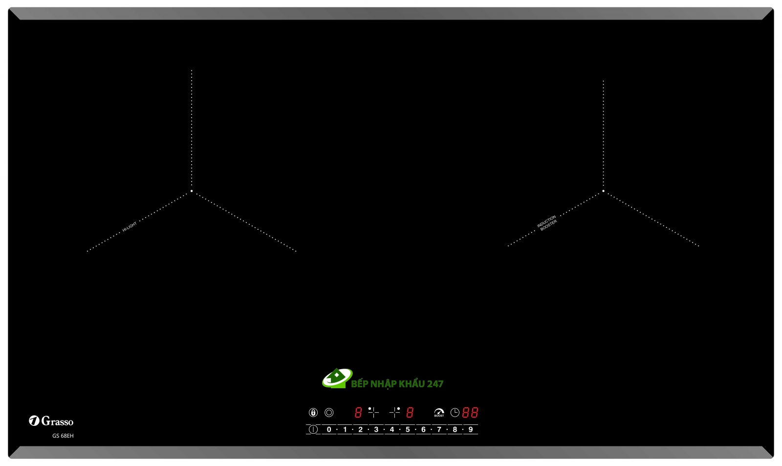 BẾP  ĐIỆN TỪ ĐÔI GRASSO GS 68EH