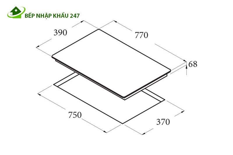 BẾP TỪ CATA IB 753 BK