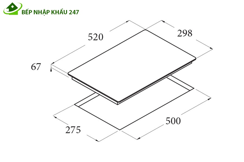 Bếp điện Domino Cata TD-302