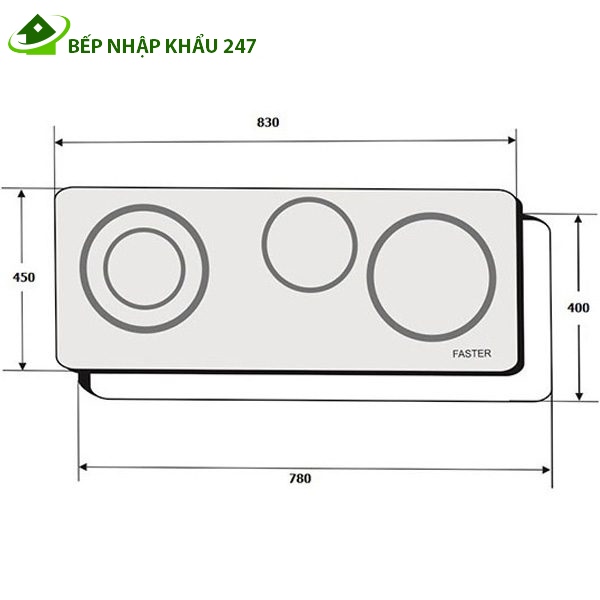 Bếp điện từ Faster FS MIX388