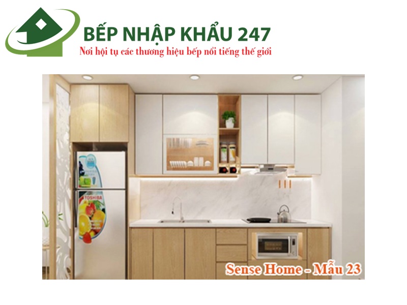 Tủ bếp đẹp Melamine chữ I