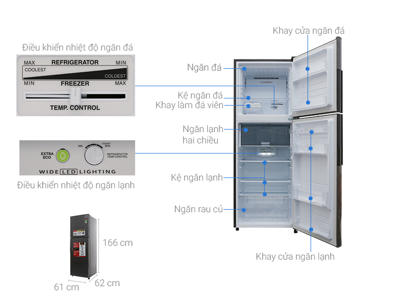 Tủ lạnh Sharp SJ-X316E-SL - 314 Lít Inverter